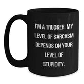 Trucker Humor Funny Sarcasm Gifts from Men to Trucker Friends and Christmas Unique Mugs - Main
